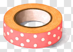 Pink Polka Dot Washi Tape - Pink Polka Dot Tape Transparent PNG