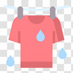 Hanging Cloth - Wet Shirt Hanging On Clothesline Transparent PNG