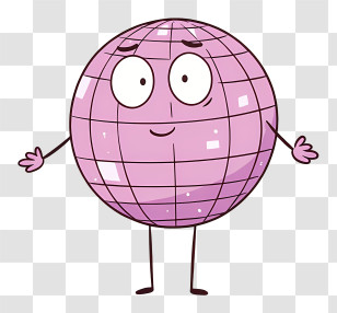 Cartoon Disco Ball - Cartoon Disco Ball Character Transparent PNG