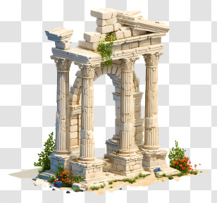Ancient Greece Ruin - Ancient Stone Ruins Transparent PNG