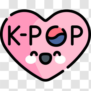 Kpop - K-Pop Heart Logo Transparent PNG
