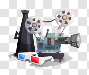 Movie Logo - Movie Equipment With 3D Glasses Transparent PNG