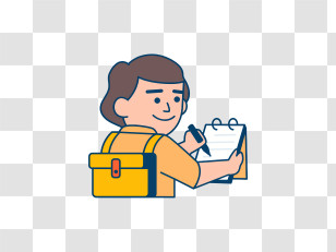 Job Application - Boy With Notebook And Backpack Transparent PNG