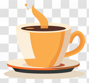Coffee Cup - Steaming Coffee Cup For A Cozy Morning Transparent PNG