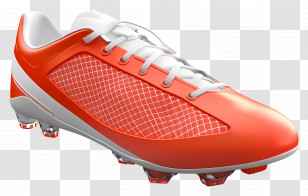 Soccer Cleat - Red And White Soccer Cleat Transparent PNG
