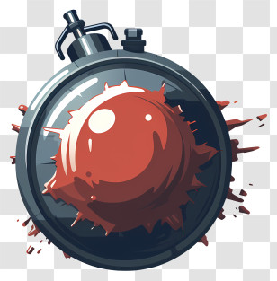 Flat Timer Bomb - Explosive Bomb Illustration Transparent PNG