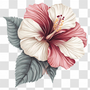 Hibiscus - Tropical Hibiscus Flower Illustration Transparent PNG