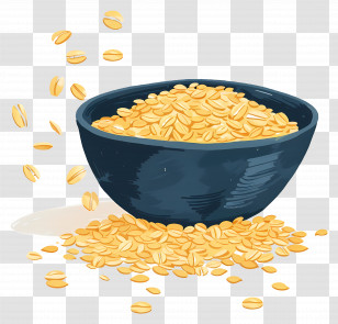Oats - Oats In A Bowl Transparent PNG