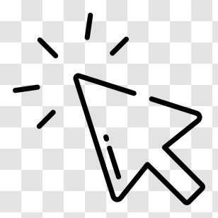 Mouse Click - Cursor Click Icon In Minimalist Style Transparent PNG