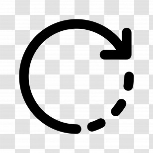 Circular Arrow - Dashed Circular Arrow Icon For Refresh Concept Transparent PNG
