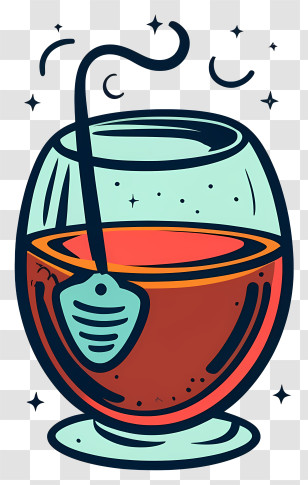 Cartoon - Cup Of Tea With Strainer Transparent PNG