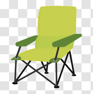 Icon - Green Folding Chair Transparent PNG