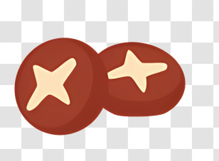 Brown Discs - Cookies With Star Shapes Transparent PNG