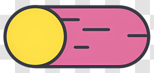Icon - Yellow And Pink Comet Transparent PNG