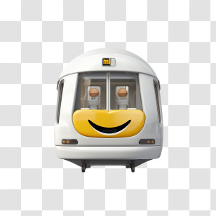 Metro Emoji
 - Cute Smiling Modern Train Illustration Transparent PNG