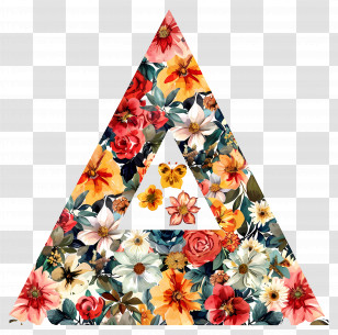 Floral Triangle - Floral Triangle Pattern Transparent PNG