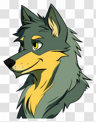 Cartoon Wolf - Cartoon Wolf Face Illustration Transparent PNG