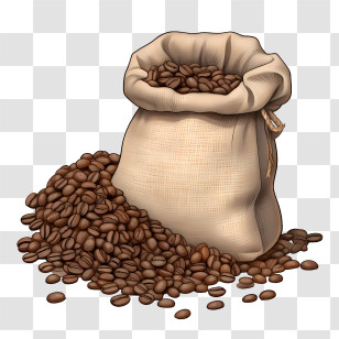 Coffee Beans Bag - Bag Of Coffee Beans Transparent PNG