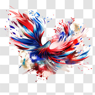 Costa Rica Independence Day - Colorful Abstract Bird Illustration In Painted Style Transparent PNG