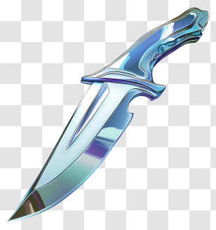 Knife - Shiny Knife With Blade Transparent PNG