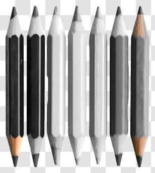 Pencil - Assorted Graphite Pencils In Different Shades Transparent PNG