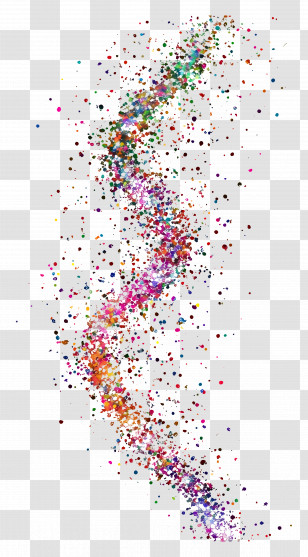 Sparkle Border - Colorful Confetti Swirl For Festive Design Transparent PNG