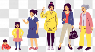 Human Life Cycle - Illustration Of Life Stages Transparent PNG