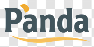 Panda Logo - Playful Green Panda Logo With Swoosh Transparent PNG