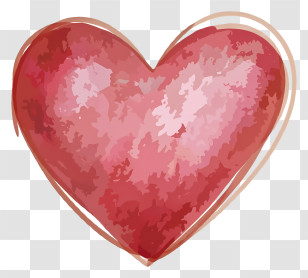 Cartoon - Watercolor Illustration Of Heart Transparent PNG