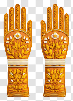 Mehandi On Hands - Decorative Floral Hands Art Transparent PNG