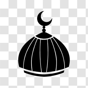 Masjid Dome Icon - Mosque Dome With Crescent Moon Symbol Transparent PNG