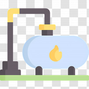 Oil Storage Tank - Gas Tank With Pipe Transparent PNG