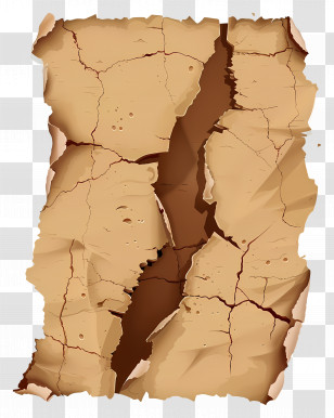 Brown Torn Paper - Cracked Aged Parchment Texture For Vintage Designs Transparent PNG