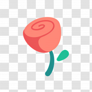 Red Flower - Single Red Rose Transparent PNG