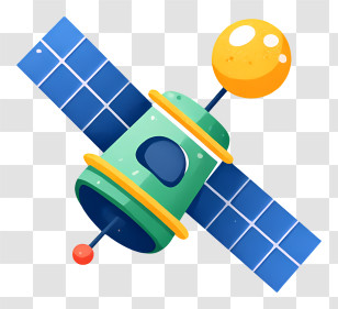 Space Satellite - Colorful Satellite In Space Transparent PNG
