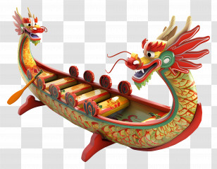 Dragon Boat Festival - Traditional Dragon Boat For Festival Transparent PNG