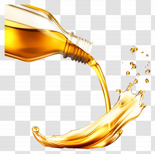 Cooking Oil - Pouring Oil From Bottle Transparent PNG