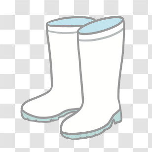 Icon - White Rain Boots For Wet Weather Transparent PNG