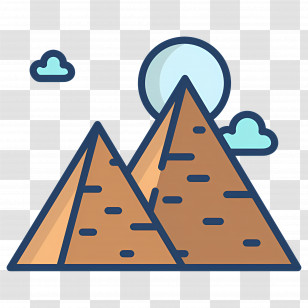 Pyramid - Pyramids With Sun And Clouds Transparent PNG