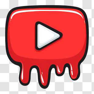 Melting Youtube Logo - Dripping Play Button Icon Transparent PNG