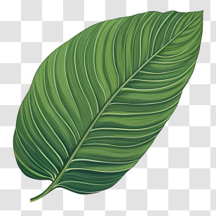 Tropical Leaf - Green Tropical Leaf Art Design Transparent PNG