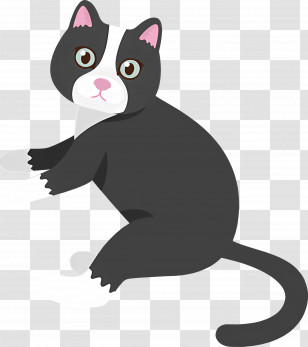 Cartoon Cat - Playful Cartoon Cat Illustration Transparent PNG