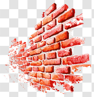 Brick Wall - Red Brick Wall Illustration Transparent PNG