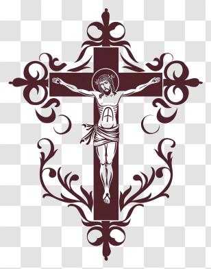 Orthodox Good Friday - Decorative Crucifix With Jesus Transparent PNG