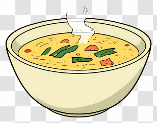 Steaming Bowl Of Soup - Steaming Bowl Of Soup Cartoon Illustration Transparent PNG