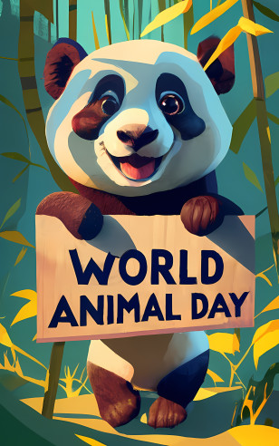 World Animal Day - Happy Panda For World Animal Day Transparent PNG