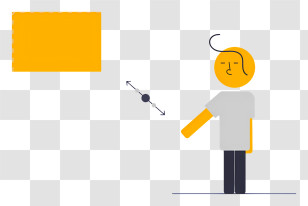 Whiteboard - Person Pointing At Rectangle With Arrow Transparent PNG