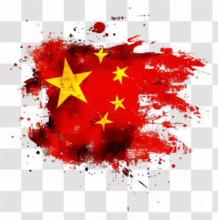 China National Day - Artistic Representation Of The Chinese Flag Transparent PNG