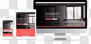Digital Marketing Responsive Web Design Landing Page - Foggy Glass Transparent PNG