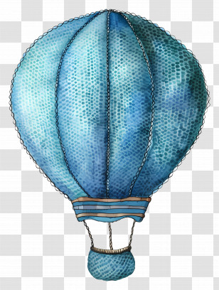 Balloon - Blue Hot Air Balloon Transparent PNG